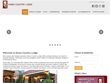 Tablet Screenshot of karencountrylodge.com